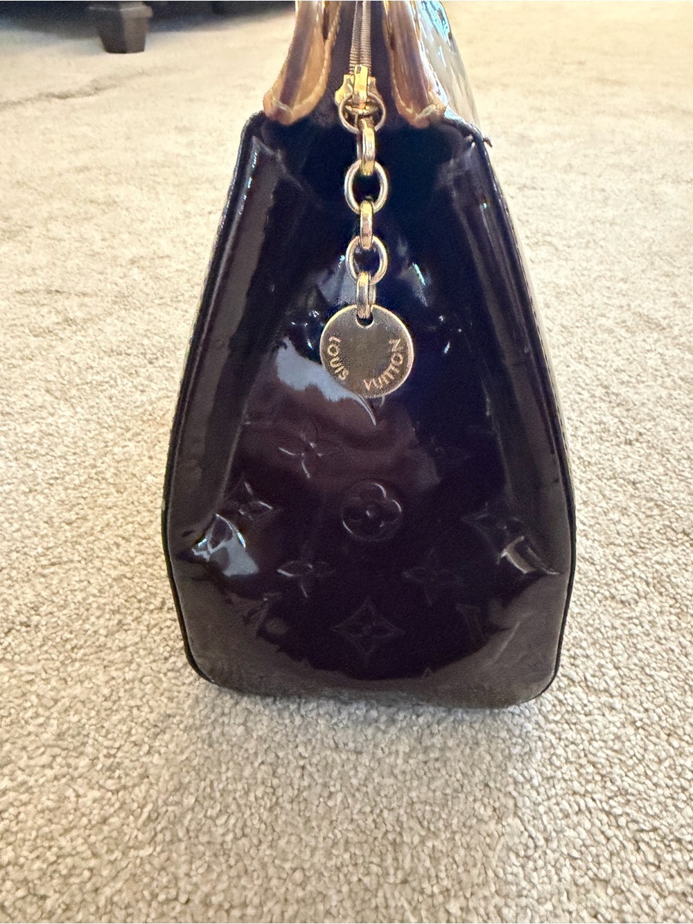 Louis Vuitton Vernis Patent Shoulder Bag in Dark Bordeaux